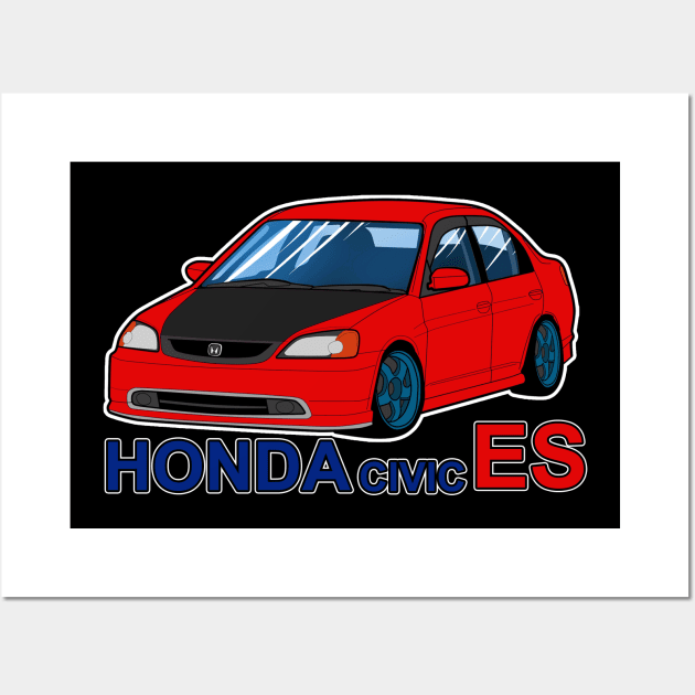 honda civic es Wall Art by esogyeart